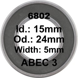 KML A3 Bearing | 6802 15x24x5