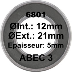 A3 Bearing | 6801 12x21x5