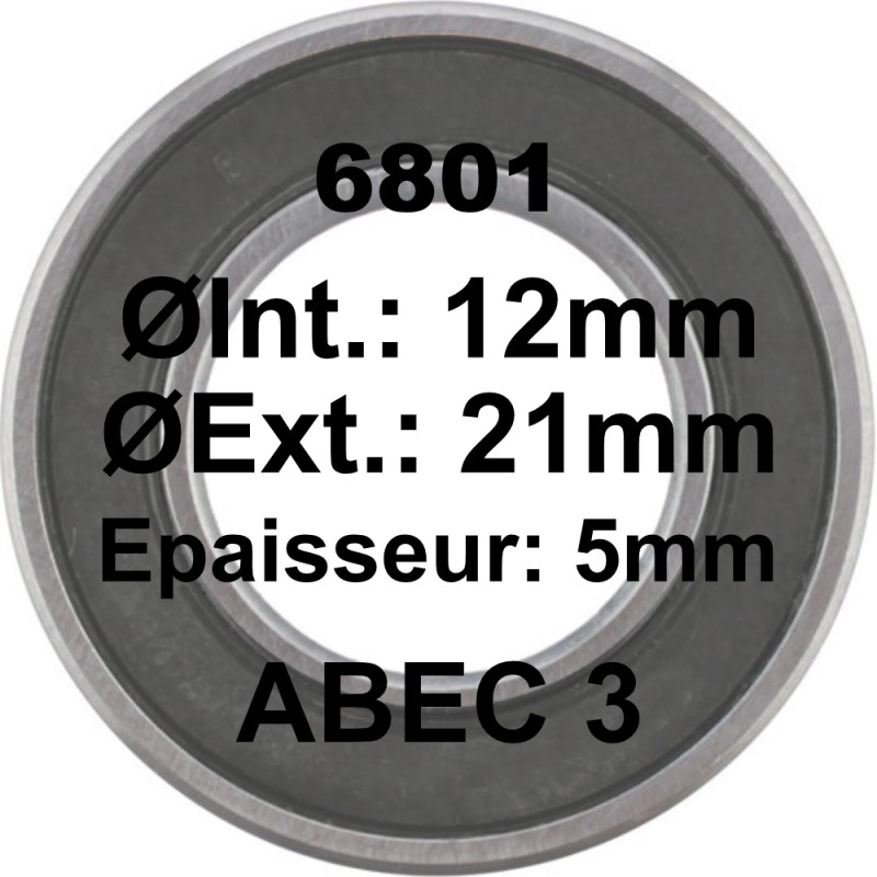 KML A3 Bearing | 6801 12x21x5