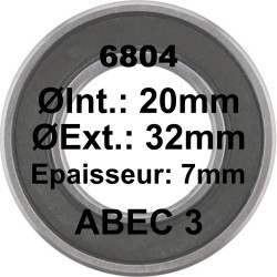 A3 Bearing | 6804 20x32x7