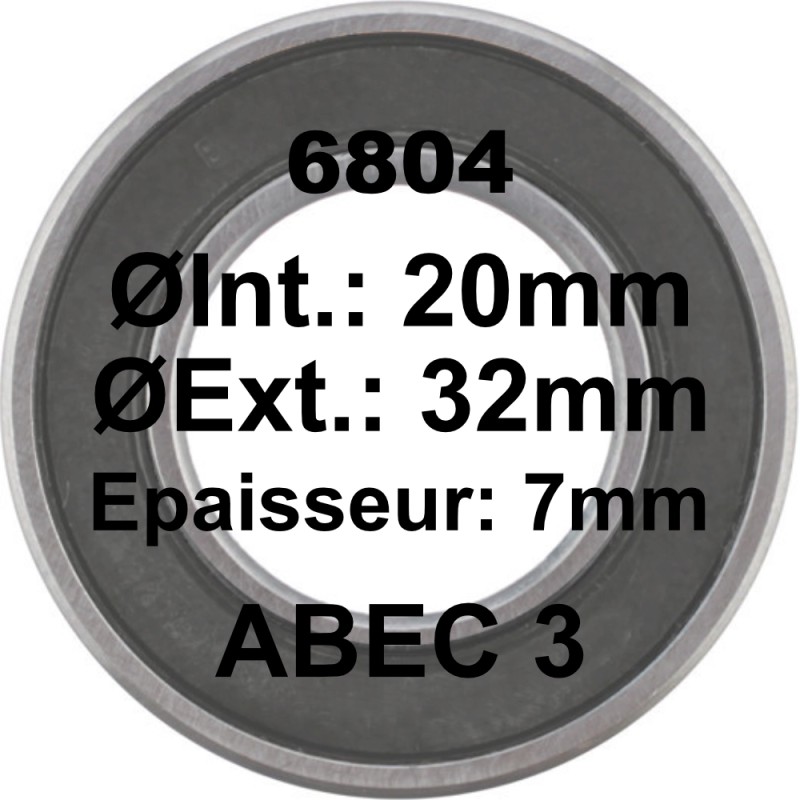 KML A3 Bearing | 6804 20x32x7