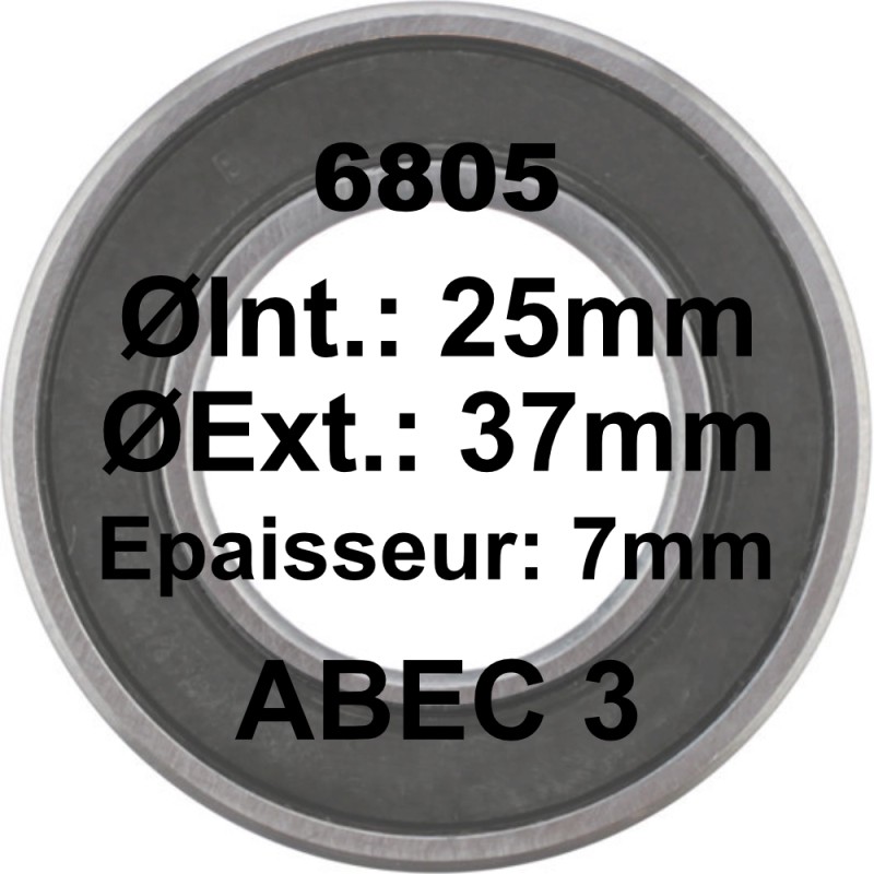 KML Roulement 6805 25x37x7 - ABEC 3