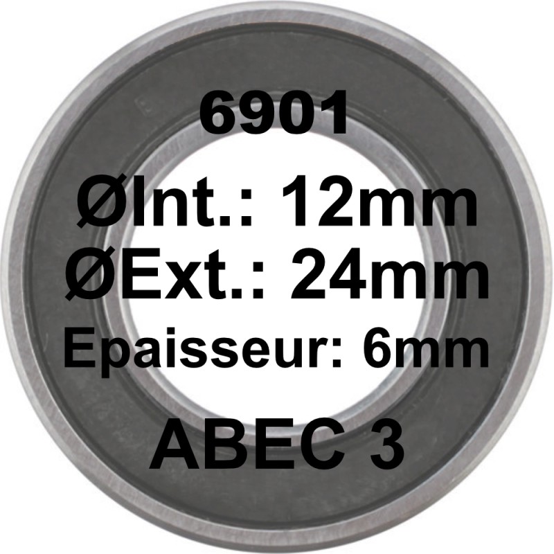 KML Roulement 6901 12x24x6 - ABEC 3