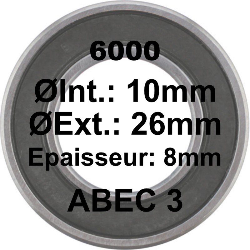 KML Roulement 6000 10x26x8 - ABEC 3