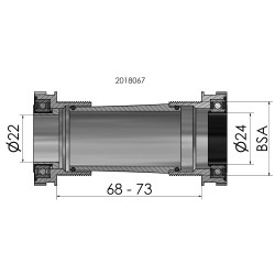 ELVEDES BSA Bottom Bracket 68-73mm - SRAM GXP 22/24mm