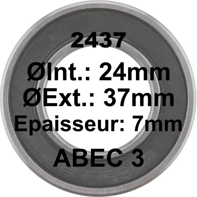 ELVEDES Roulement 2437 24x37x7 - ABEC 3