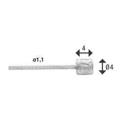 ELVEDES Câble de Transmission 4000mm Ø1,1mm - Universel - Régulier