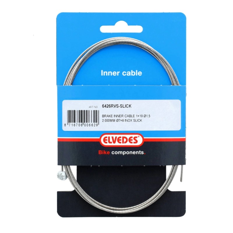 ELVEDES Brake Inner Cable 2000mm Ø1.5mm - MTB Extra Smooth