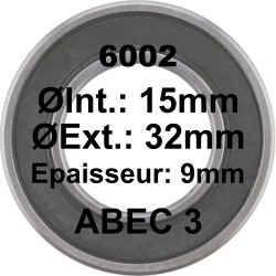 KML Roulement 6002 15x32x9 - ABEC 3