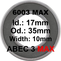 ELVEDES 6003 MAX 17x35x10 Bearing