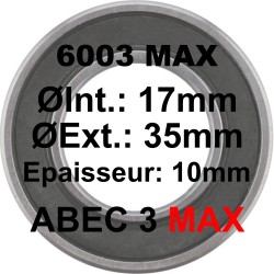 ELVEDES 6003 MAX 17x35x10 Bearing