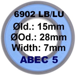 SGM A5 Black Coating Bearing | 6902 15x28x7 (61902)