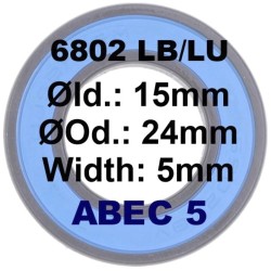 SGM A5 Black Coating Bearing | 6802 15x24x5