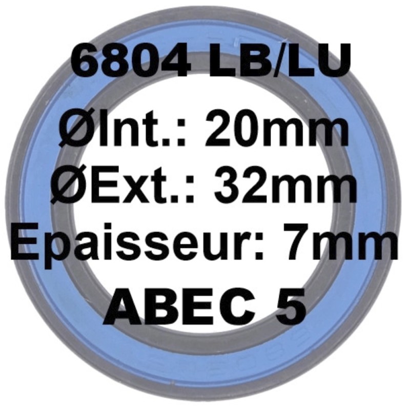 SGM A5 Black Coating Bearing | 6804 LH 20x32x7