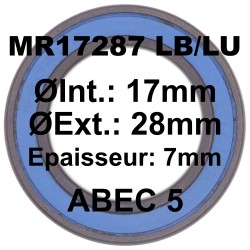 SGM A5 Black Coating Bearing | MR17287 LLB 17x28x7 ( 63803 D28)