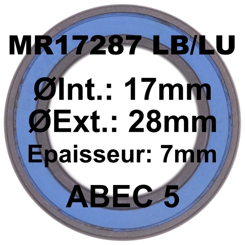 SGM A5 Black Coating Bearing | MR17287 LLB 17x28x7 (63803 D28)
