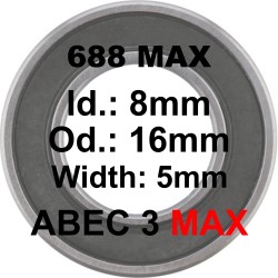 ELVEDES 688 MAX 8x16x5 Bearing
