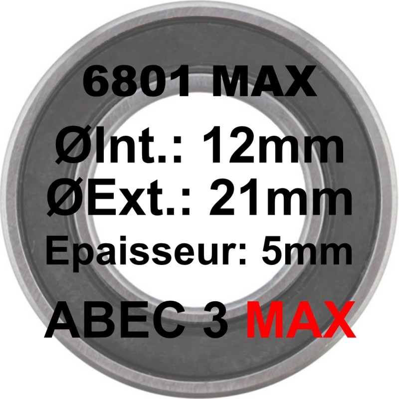 ELVEDES 6801 MAX 12x21x5 Bearing