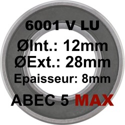 SGM A5 MAX Bearing | 6001 MAX LLU 12x28x8 (V-Type)
