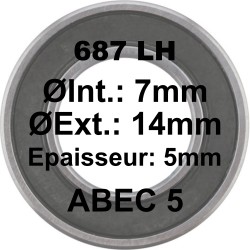SGM Roulement 687 LH 7x14x5 - ABEC 5
