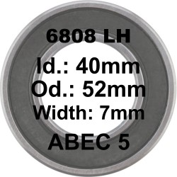 SGM Roulement 6808 LH 40x52x7 - ABEC 5