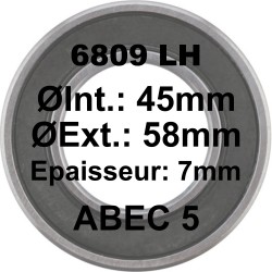 SGM Roulement 6809 LH 45x58x7 - ABEC 5