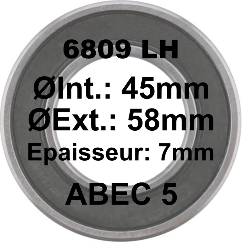 SGM A5 Bearing | 6809 LH 45x58x7