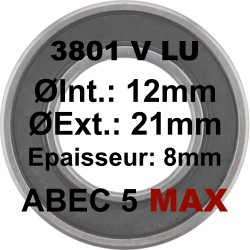 SGM A5 MAX Bearing | 3801 MAX LLU 12x21x8mm (V TYPE)