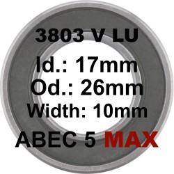SGM A5 MAX Bearing | 3803-W MAX LLU 17x26x10mm (V TYPE)