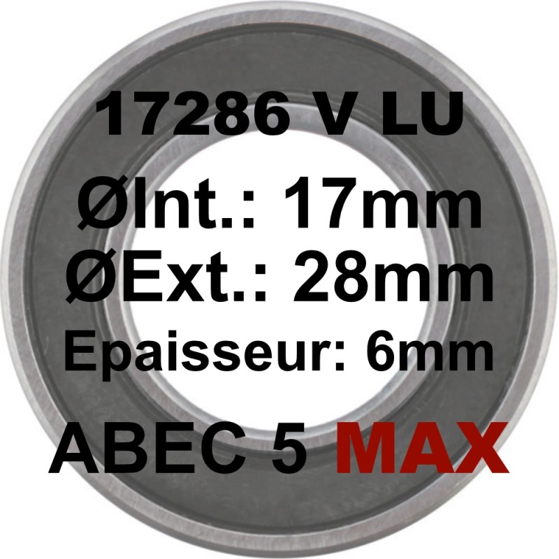SGM A5 MAX Bearing | 17286 MAX LLU 17x28x6mm (V TYPE)