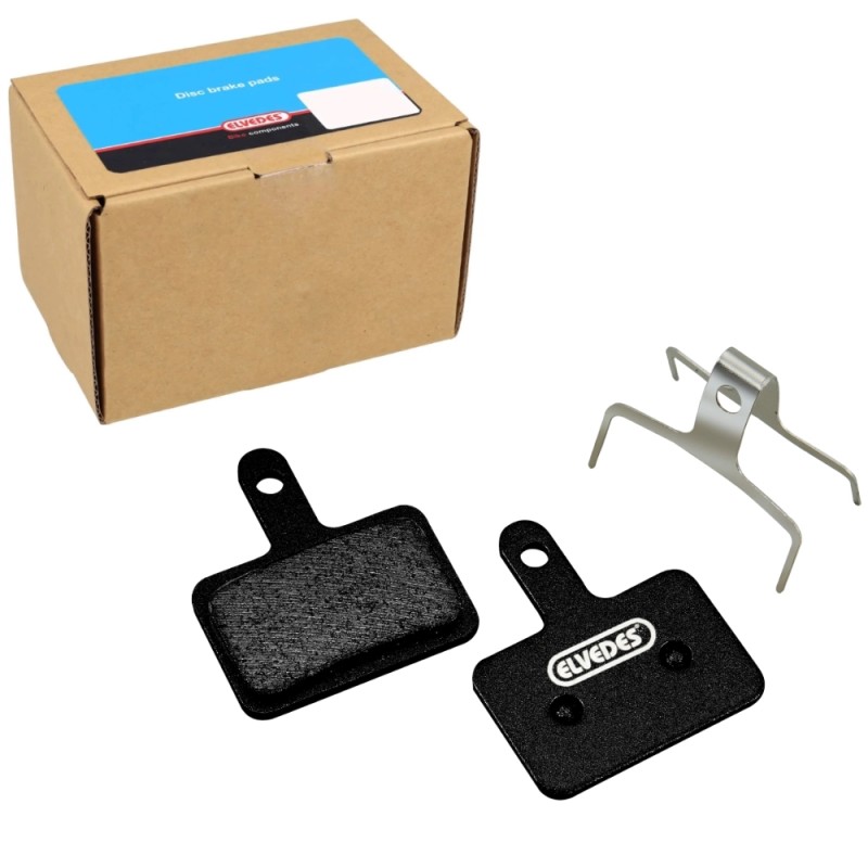 ELVEDES Disc Brake Pads for Shimano (B-Type), Tektro, TRP - Semi-Metallic (x25)
