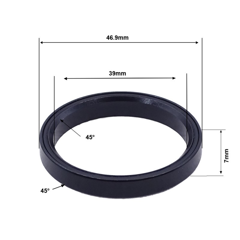 SGM MR267S 39 x 46.9 x 7 (45°/45°) Black Coating Bearing