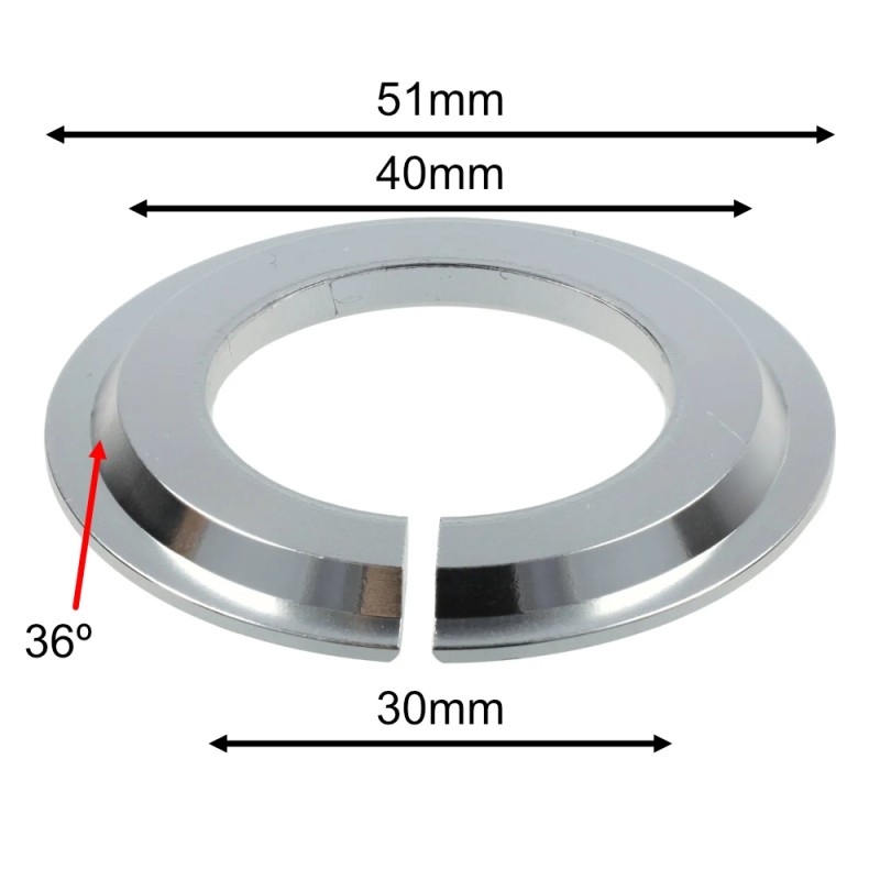 ELVEDES Crown Race Adapter - 1-1/8" to 1-1/2" (36)