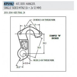 D600 derailleur hanger CANNONDALE - KP316