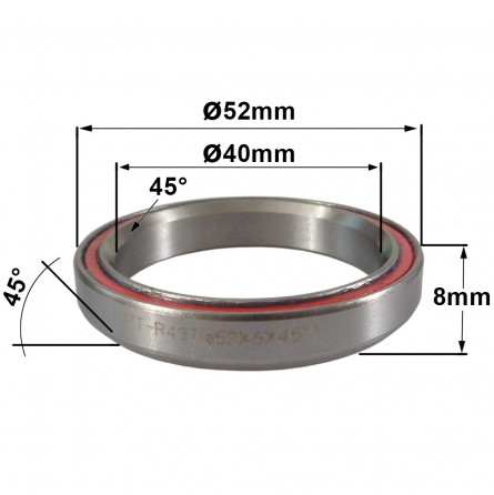Roulement R437 40 x 52 x 8 (45°x45°)