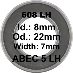 A5 Bearing | 608 LH 8x22x7