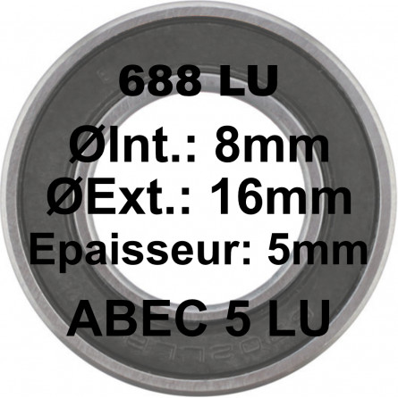 A5 Bearing | 688 LU 8x16x5