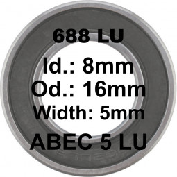 Roulement 688 LU 8x16x5 - ABEC 5