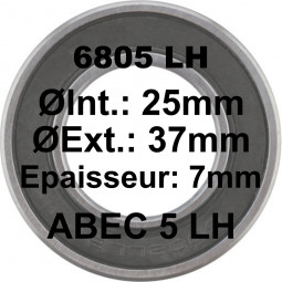 Roulement 6805 LH 25x37x7 - ABEC 5