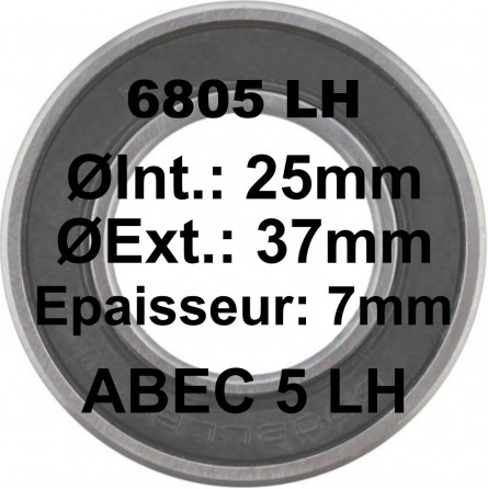 A5 Bearing | 6805 LH 25x37x7
