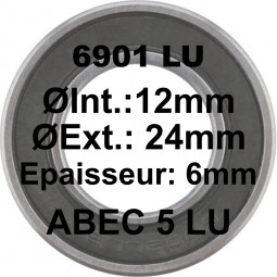 Roulement 6901 LU 12x24x6 - ABEC 5