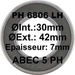 Roulement PH 6806 LH 30x42x7 (Traitement Anti Corrosion) - ABEC 5